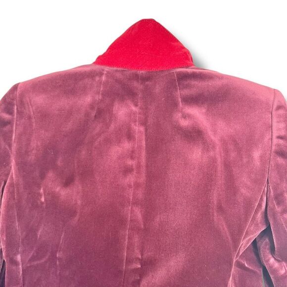 J. Crew Women’s Velvet Maroon Red Sport Blazer Coat Stripes Lined Modal Cotton 0 - Picture 4 of 10